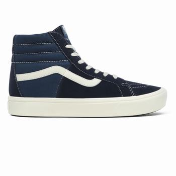 Damske Kotnikove Tenisky Vans Ripstop ComfyCush SK8-Hi Modre VA51CYZVD